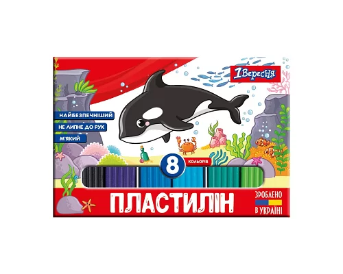 Пластилін 1вересня Zoo Land 8 кол. 160г Україна (540587)