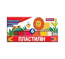Пластилин 1Вересня Zoo Land 6 цв. 120г Украина (540512)