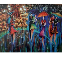 Алмазна мозаїка флуоресцентна Яскраві парасольки 30 * 40см без рамки, в кор. 42 * 6,5 * 4см (AG0011)