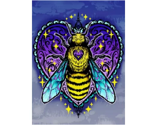 Алмазная мозаика флуоресцентная Золотая пчела  30*40см без рамки, в кор. 42*6,5*4см (AG0001)