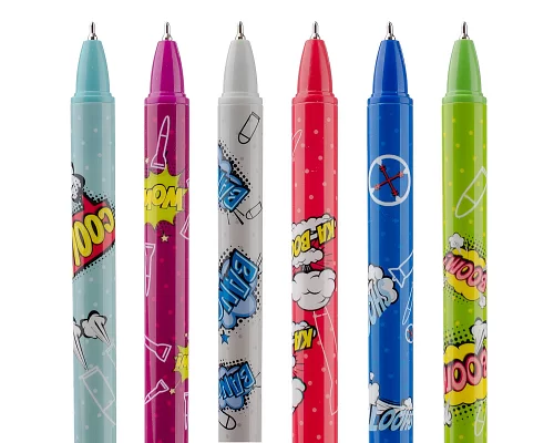Ручка масляная YES Comic machines автоматическая 07 мм синяя (412004)