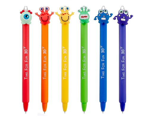 Ручка масляна YES Funny monsters автоматична 07 мм синя (412006)