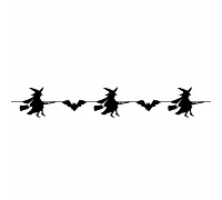 Гирлянда бум. фигурная Yes Fun Хэллоуин Ведьмочки 11 фигурок 3м (973645)