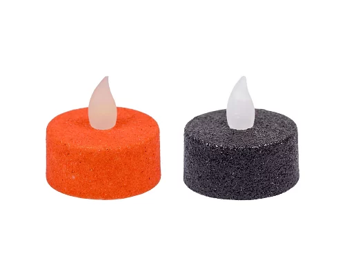 Набір свічок Yes Fun Хелловін 4*2 см 2 шт чорна+помаранч LED (973690)