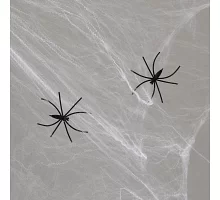 Павутина декор. Yes Fun Хелловін 20 г з двома павучками біла (973671)