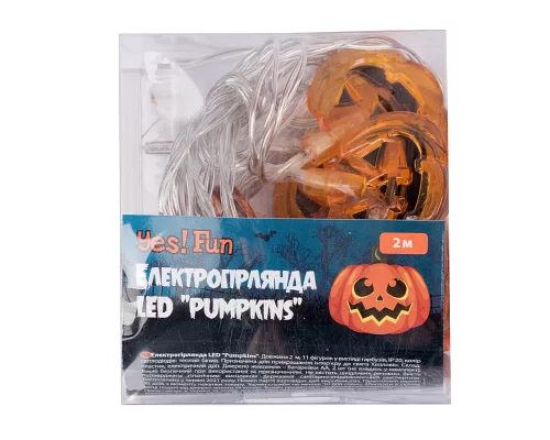 Электрогирлянда Yes Fun Хэллоуин Pumpkins 11 фигурок 2 м LED на батарейках (801177)
