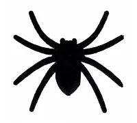 Набор пласт.пауков Yes Fun Хэллоуин 6*65 см 6 шт бархат черные (973680)