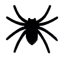 Набір пласт.павуків Yes Fun Хелловін 6*65 см 6 шт оксамит чорні (973680)