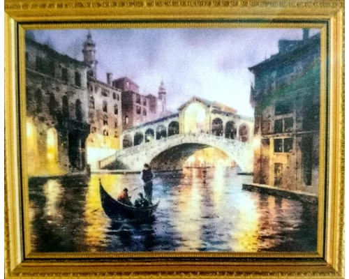 Алмазна мозаїка Вогні Венеції 30*40 см з рамкою 41 *31*25 см (H9101)
