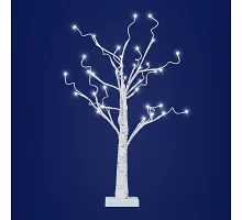 Светодиодное дерево Novogod'ko 30 LED 60 см таймер тепл. белый статич. свечение бата (974213)