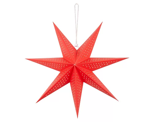Звезда бумажная Novogod'ko 3D красная 45 см LED (974219)
