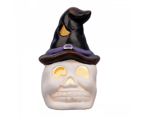 Статуэтка Yes! Fun Хэллоуин Skull in hat , 10 см, LED (974189)