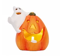 Статуэтка Yes! Fun Хэллоуин Pumpkin and ghost , 8 см, LED (974190)