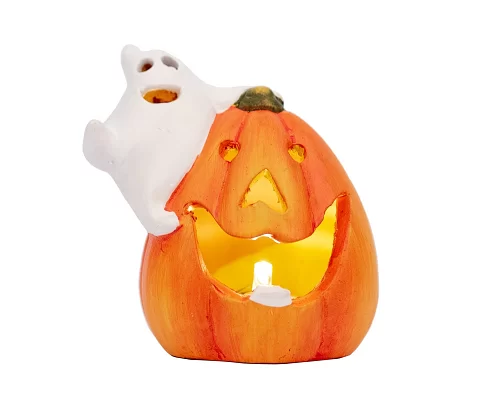 Статуэтка Yes! Fun Хэллоуин Pumpkin and ghost , 8 см, LED (974190)