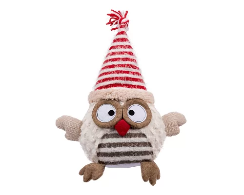 Новорічна м'яка іграшка Новогодько «Сова в ковпачку», 30 см (974011)