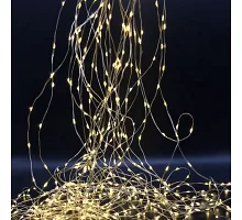 Гирлянда светодиодная Новогодько медная проволка Конский хвост , 220 LED,тепл.бел. 2,2 м, (974228)