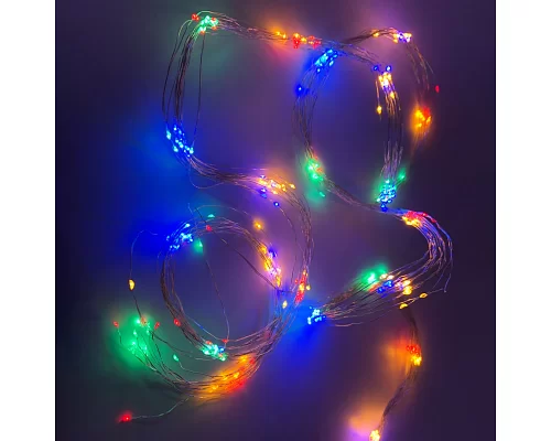 Гирлянда светодиодная Новогодько медная проволка Конский хвост ,345 LED, многоцв, 2,3 м, с (974225)