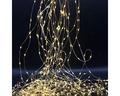 Гірлянда світлодіодна Новогодько мідна проволка Кінський хвіст, 345 LED, тепл.белий, 2,3 м (974226)
