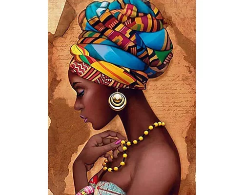 Алмазна мозаїка Африканська краса 40 * 50см на підрамнику Santi (954092)