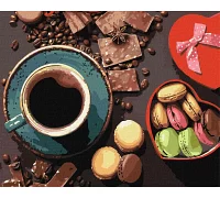 Картина за номерами Солодощі до кави 40x50см в тепловому пакеті TM Ідейка Україна (KHO2864)
