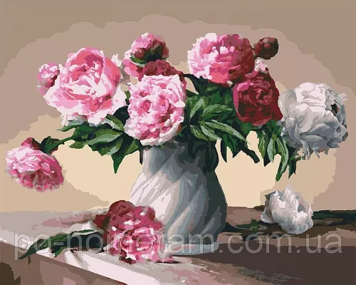 Картина за номерами Букети любовних квітів у тепловому пакеті 40*50 см (KHO3001)