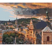 Картина за номерами Затишний Lviv 40*50 см у тепловому пакеті Ідейка Ukraine (KHO3595)