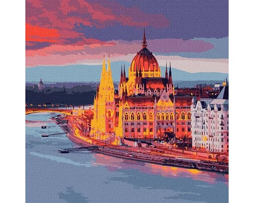 Картина за номерами Улюблений Будапешт 50*50 см у тепловому пакеті Ідейка Ukraine (KHO3602)