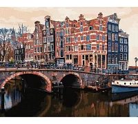 Картина по номерам Очаровательный Амстердам 40х50см в термопакете ТМ Идейка Украина (KHO3615)