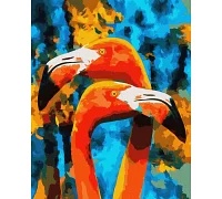 Картина по номерам Оранжевые фламинго 40х50см в термопакете ТМ Идейка Украина (KHO4261)