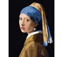 Картина за номерами Дівчина з перловими сережками 40x50см в тепловому пакеті TM Ідейка Україна (KHO4817)