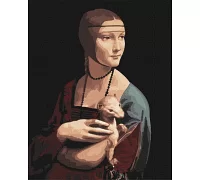 Картина по номерам Дама с горностаем Леонардо да Винчи 40*50см в термопакете ТМ Идейка Украина (KHO4818)