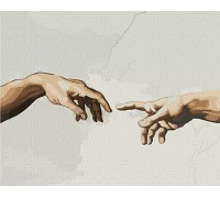 Картина за номерами Створення Адама. Michelangelo 40x50cm в тепловому пакеті Ідейка Ukraine (KHO4821)