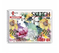 Альбом для акварелі SANTI Flowers А4 Paper Watercolour Collection 20 арк 200г/м3 (130499)