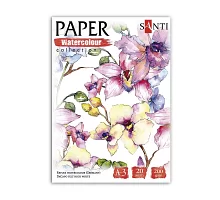 Набір паперу для акварелі SANTI Flowers А3 Paper Watercolor Collection 20 арк 200 (130501)
