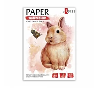 Набір паперу для акварелі SANTI Animals А4 Paper Watercolor Collection 18 арк 200г (130520)