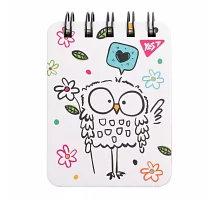 Блокнот Yes А7/100 лін. подв. спір. Sketch animal. Owl пласт. кишеня (681824)