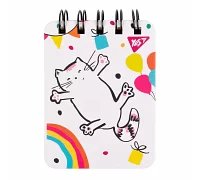 Блокнот Yes А7/100 лін. подв. спір. Sketch animal. Happy cat пласт. кишеня (681825)