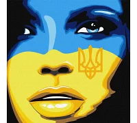 Патриотическая картина по номерам  Патриотическая Свободная Украина 40x40см Идейка (KHO4865)