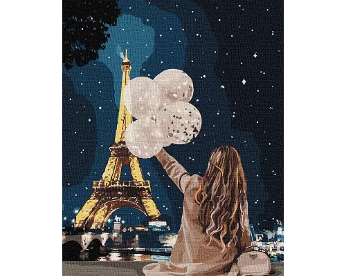 Картина за номерами Незабутній вечір у Парижі 40х50 Ідейка ( KHO4763)