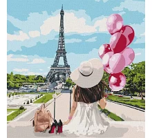 Картина за номерами Гуляючи вулицями Парижа 40х40 Ідейка (KHO4756)