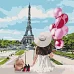 Картина по номерам Гуляя по улицам Парижа 40х40 Идейка (KHO4756)