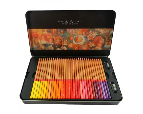 Набор цветных карандашей Marco 3100-100 TN FineArt в металлической упаковке 100 цветов (107462)