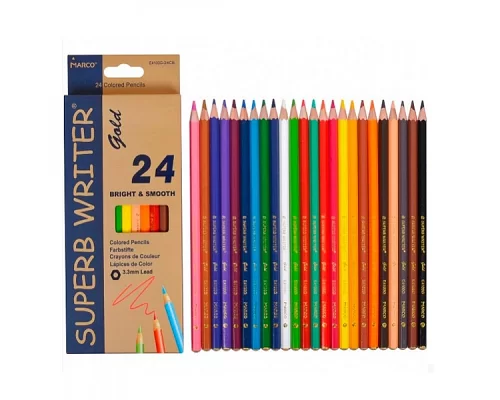 Кольорові олівці Marco 24 кольори (4100-24G)