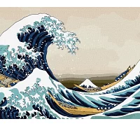 Картина по номерам Большая волна в Канагаве 40х50 Идейка (KHO2756)