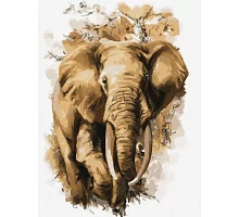 Картина по номерам Слон Большая мудрость 30х40 Идейка (KHO4304)