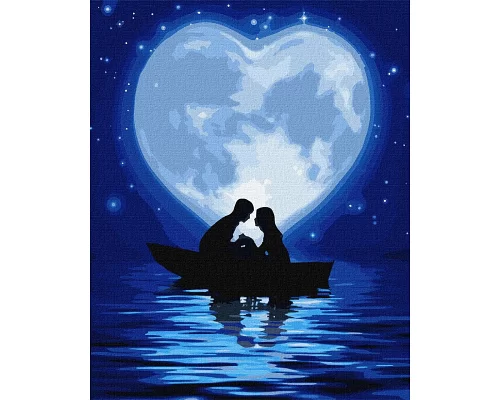 Картина за номерами Поцілунок під місяцем Ідейка 40х50 (KHO4844)