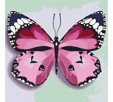 Картина за номерами Рожевий метелик Ідейка 25х25 (KHO4209)