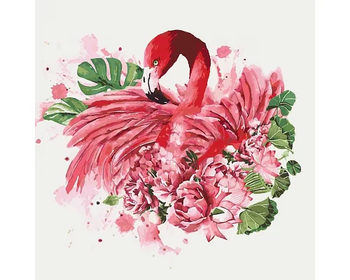 Картина по номерам Грациозный фламинго Идейка 40х40 (KHO4042)