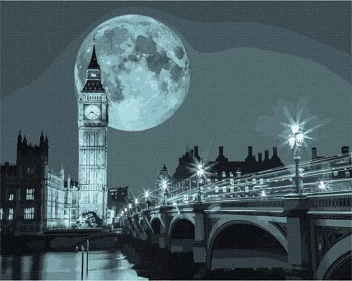 Картина по номерам Ночь в Лондоне Идейка 40х50 (KHO3614)