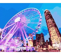 Картина по номерам Ночной Гонконг Идейка 40х50 (KHO3612)